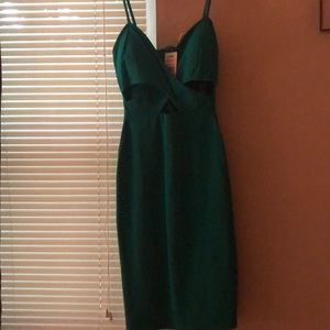 Nice open front party dress spaghetti straps